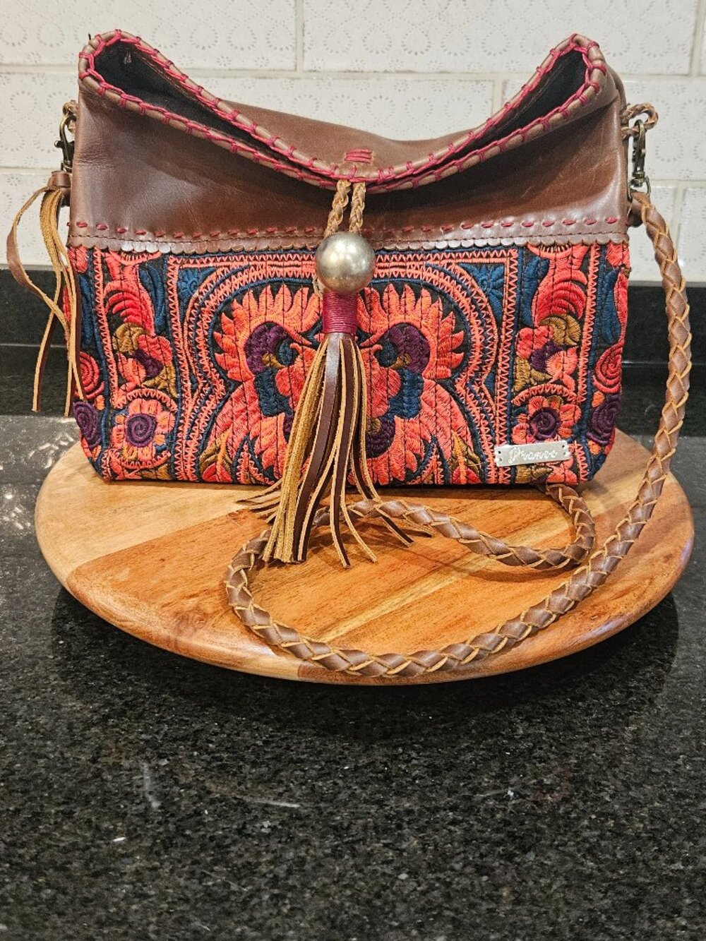 Phoenix “Raven” Artisan Leather Bag in Fire Retail $175
